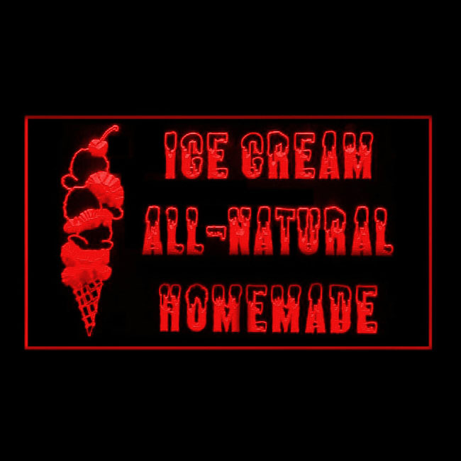 110261B All Natural Ice Cream Almond Yogurt Strawberry Delicious LED Lig... - $21.99