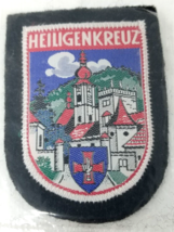 Austria Heiligenkreuz Abbey Patch Shield Crest Red Blue Green 1970s - £10.95 GBP