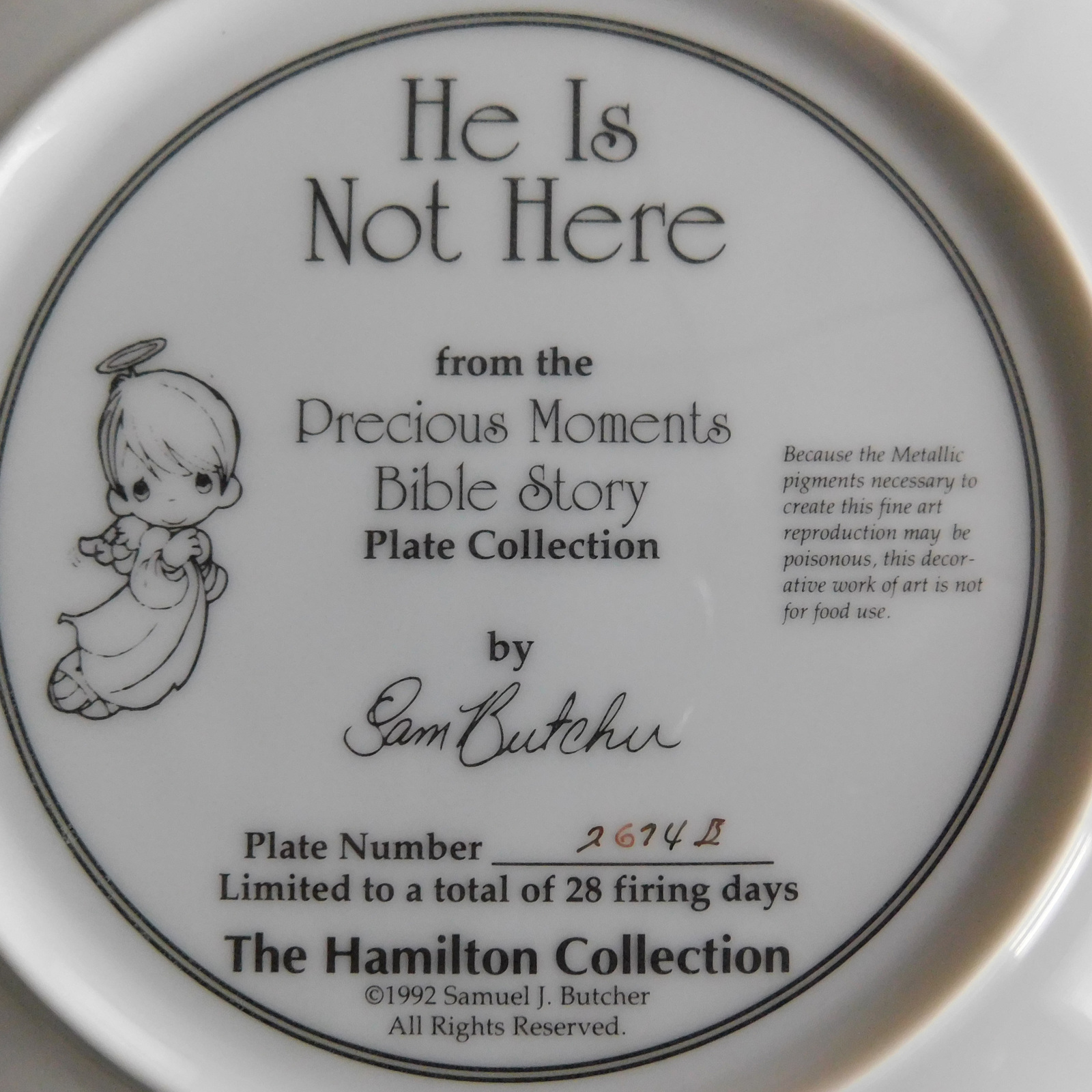 Hamilton Bibble Hamilton Precious Moments Bible Story Plate and 50 similar items