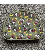 Disney Mickey Mouse Travel Cosmetic Coin Bag Olive Green 7&quot;X5” - $15.36 CAD