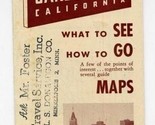 Metropolitan Oakland California What to See How to Go Maps 1950 - £17.34 GBP
