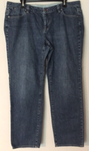 Talbots jeans size 14 W womens &quot;Boyfriend&quot; blue denim mid rise - £10.71 GBP