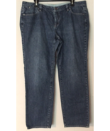 Talbots jeans size 14 W womens &quot;Boyfriend&quot; blue denim mid rise - £10.62 GBP