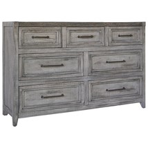 62" Brown Solid Wood Seven Drawer Double Dresser - $23,141.49 MXN