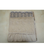 Embroidery Shower/Bath Curtain + Vinyl Liner + Metal Roller Rings/Hooks ... - €21,70 EUR