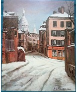 Vintage Rue Norvins By P.G. Hubert Pairs Lithograph 1967 Conoco Gas Give... - $12.26 CAD