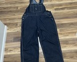 VTG Men&#39;s SEARS ROEBUCKS Denim Jean Bib Overalls Tag 46x30 Altered To 46x25 - £34.92 GBP