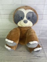 Animal Adventure Sloth Brown Cream Gray Plush Stuffed Animal Toy Blue Eyes 2017 - £35.22 GBP