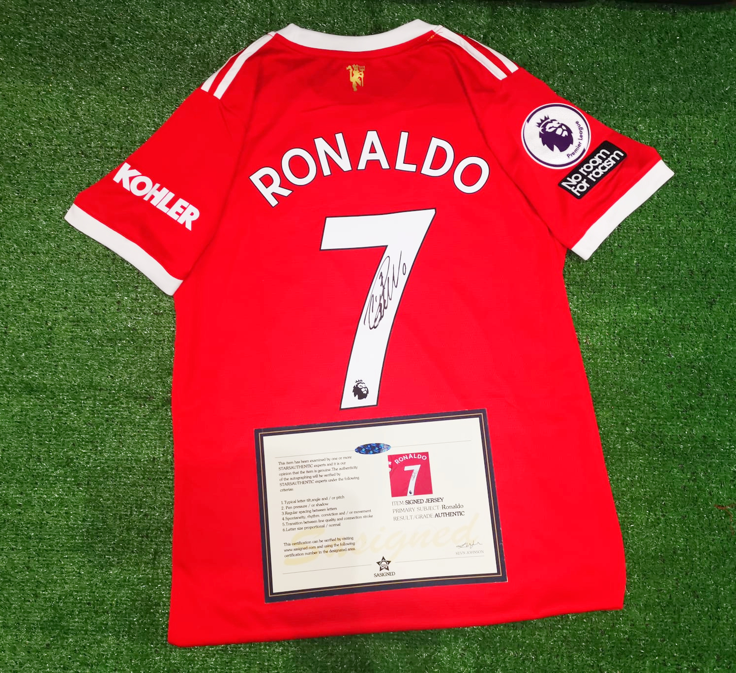 Cristiano Ronaldo SIGNED Man United Home Shirt/Jersey + COA 21/22
