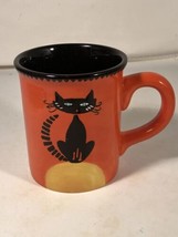 Hausenware Halloween Black Cat Mug Mary Kober Pumpkin Orange Design - £19.77 GBP