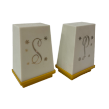 Retro Salt And Pepper Plastic Shaker Set 70s Gold Bottom Starburst Set S... - $272.19 MXN
