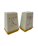 Retro Salt And Pepper Plastic Shaker Set 70s Gold Bottom Starburst Set S... - $272.19 MXN