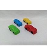 Lot Of (4) Plastic Card Board Game Player Pieces Red Blue Green Yellow - £17.11 GBP