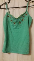 EXPRESS -  AQUA BLUE TANK TOP WITH BEADS IN SIZE S      B17/ - £6.92 GBP