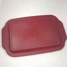 Pyrex 233-PC Burgundy Plastic Baking Dish Lid Cover pyrexware dark red m... - $23.00