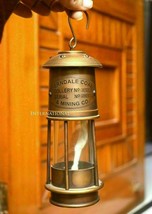 Antique Miners Lamp Vintage Brass Nautical Ship Lantern Oil Lamp 6&quot; Home Décor - £60.29 GBP