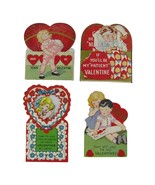 Lot of 4 Victorian Valentines Day Love Cards Die Cut Cards Notes Mailers - $12.00