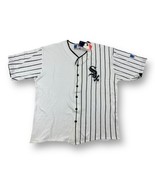 Vtg MLB Chicago White Sox Cotton Shirt Jersey Pinstripe Embroidered Logo... - £31.14 GBP