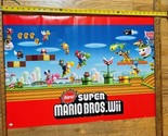 NINTENDO Wii SUPER MARIO BROS VIDEO GAME POSTER NEW 34x22 Out Of Print R... - £15.75 GBP