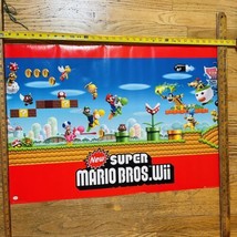 NINTENDO Wii SUPER MARIO BROS VIDEO GAME POSTER NEW 34x22 Out Of Print R... - $19.75
