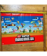 NINTENDO Wii SUPER MARIO BROS VIDEO GAME POSTER NEW 34x22 Out Of Print R... - £14.44 GBP