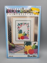 Bucilla Colorpoint Paintstitching Sampler Fruit Collection Vintage 1992 NEW - $6.91