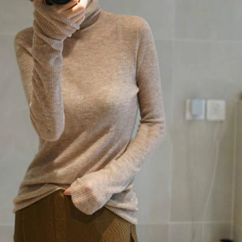 New autumn/winter cashmere  women&#39;s neck pullover ultra-thin pile neck   knit - £134.35 GBP