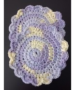 Handmade Crochet Multi-Color Flower Coasters Set of 2 - $10.00