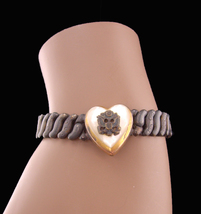 Vintage sterling US Army bracelet - sweetheart expansion heart jewelry - militar - £99.91 GBP
