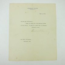 Woodrow Wilson Signed Typed Letter Piatt Williamson Presidential Campaig... - £796.99 GBP
