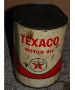 Vintage Oil Can Texaco Motor Oil One Quart Metal Can - £37.22 GBP