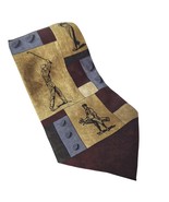 Eagle Neckwear Golf Golfing Golf Ball Gray Gold Red Novelty Silk Necktie - $28.43 CAD