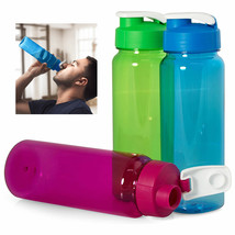 2 Pc Wide Mouth Sports Water Bottle Flip Top Lid Bpa Free Gym Outdoors 2... - $28.49
