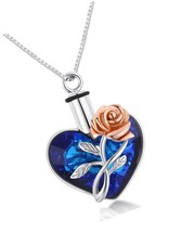 Rose Flower Necklace for Ashes Sterling Gift - £138.41 GBP