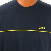 Aeropostale Navy Blue Gold Trim Mens XL Aero New 100% Cotton T Shirt - $29.99
