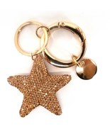 Bling Crystal Rhinestone Star Keychain Bag Charm Gold - $20.60 CAD
