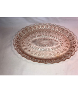 Vintage Pink Holiday 11.25 Inch Platter Depression Glass Mint - £17.50 GBP