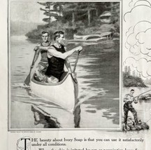 1914 Ivory Soap Advertisement WW1 Canoe Full Page Antique Ephemera July - £24.17 GBP