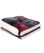 Victoria&#39;s Secret Plaid Sherpa Blanket Throw, 50” X 60” - $81.63 CAD