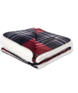 Victoria&#39;s Secret Plaid Sherpa Blanket Throw, 50” X 60” - £47.92 GBP