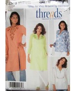 Simplicity Pattern 4528 Threads Collection Women&#39;s Tunic In Two Lengths ... - £23.66 GBP