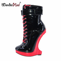 New Extreme High Heel 18cm with 3cm Platform Wedge Ankle boots Multi-color Night - £131.62 GBP