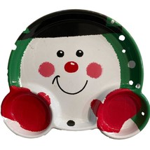 Christmas Snowman Design Divided Plastic Divided Plate Tray New - $5.95 CAD