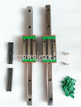 2 pcs HGR25-350mm HG Linear rail &amp; 2 pcs HGH25HA Block Bearing  - £94.91 GBP