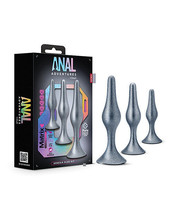 BLS Anal Adventures Matrix Genesis Plug Kit - Silver - £24.42 GBP