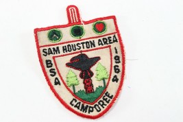Vintage 1964 Sam Houston Camporee Merit Button Boy Scout of America Camp... - $10.52