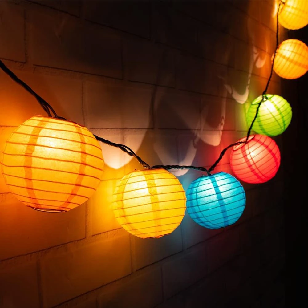 7m 6.5m 5m 3.5m Solar Lantern LED String Lights Outdoor Hanging Lanterns Lamp fo - £92.51 GBP