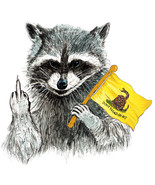 Decal Vinyl Sticker Don&#39;t Tread On Me Raccoon Made in USA - $127.45 MXN+
