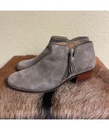 Vionic Women&#39;s 9 Joy Serena Zip Up Block Heel Ankle Bootie Greige Tassel... - $944.74 MXN