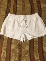 Women&#39;s Bobbie Brooks Shorts--Lace Embroidered--White--Size M - £6.25 GBP